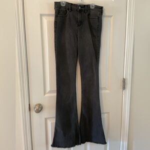 Hollister California Black Bell Bottom 3R (W26 L 33) Distressed Jeans